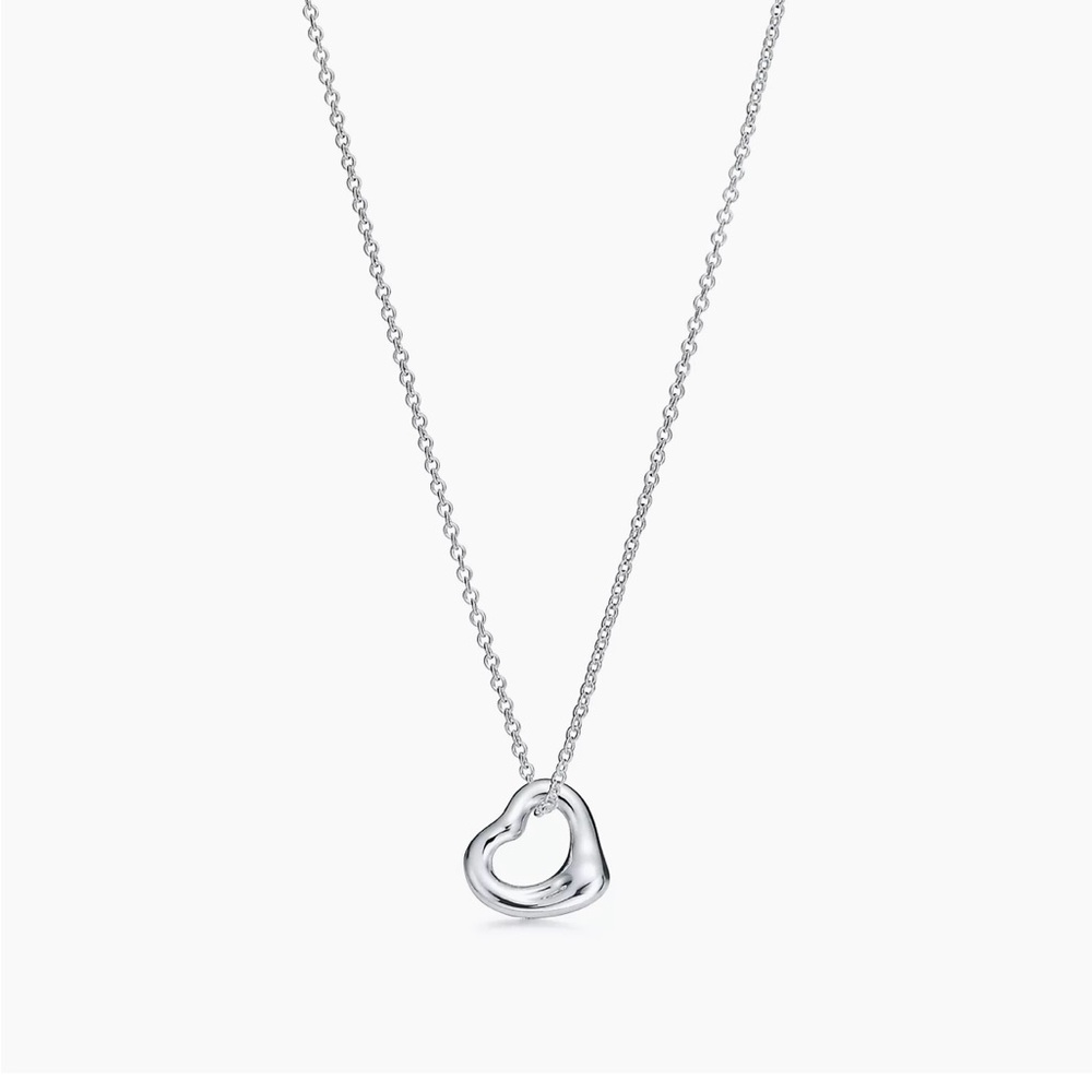 Tiffany & Co. 11mm Elsie Peretti Silver Heart Necklace